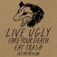 Live Ugly Fake Your Death Eat Trash Get Hit By A Car Opossum Cotton Canvas Backpack