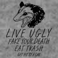 Live Ugly Fake Your Death Eat Trash Get Hit By A Car Opossum Toddler Sweatshirt