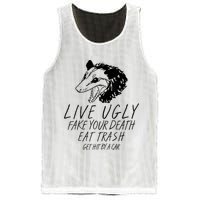 Live Ugly Fake Your Death Eat Trash Get Hit By A Car Opossum Mesh Reversible Basketball Jersey Tank
