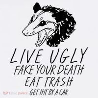 Live Ugly Fake Your Death Eat Trash Get Hit By A Car Opossum Poster