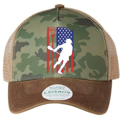 Lacrosse USA Flag Legacy Tie Dye Trucker Hat