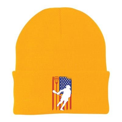 Lacrosse USA Flag Knit Cap Winter Beanie