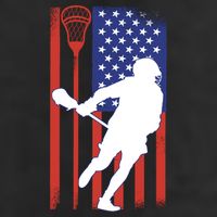 Lacrosse Usa Flag 7 Panel Mesh Trucker Snapback Hat