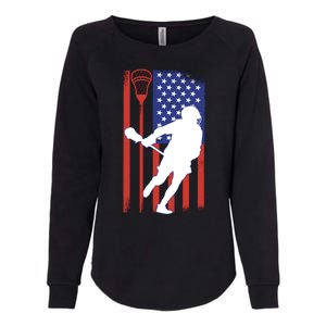 Lacrosse USA Flag Womens California Wash Sweatshirt