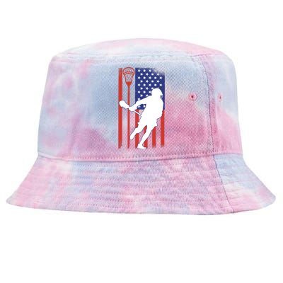 Lacrosse USA Flag Tie-Dyed Bucket Hat