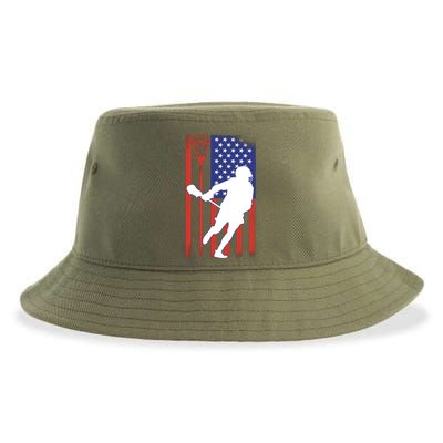 Lacrosse USA Flag Sustainable Bucket Hat