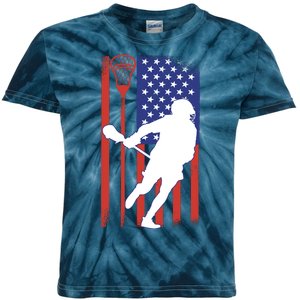 Lacrosse USA Flag Kids Tie-Dye T-Shirt