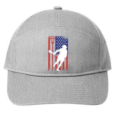 Lacrosse USA Flag 7-Panel Snapback Hat