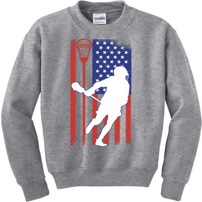 Lacrosse USA Flag Kids Sweatshirt