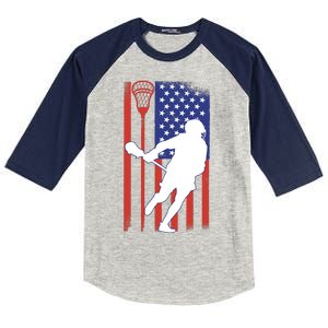 Lacrosse USA Flag Kids Colorblock Raglan Jersey