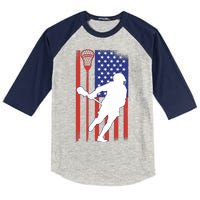 Lacrosse USA Flag Kids Colorblock Raglan Jersey