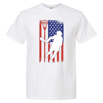 Lacrosse USA Flag Garment-Dyed Heavyweight T-Shirt