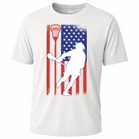 Lacrosse Usa Flag Cooling Performance Crew T-Shirt