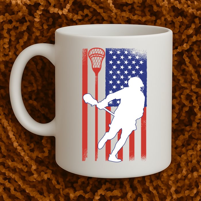 Lacrosse Usa Flag Mug