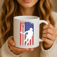 Lacrosse Usa Flag Mug