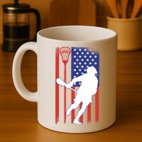 Lacrosse Usa Flag Mug