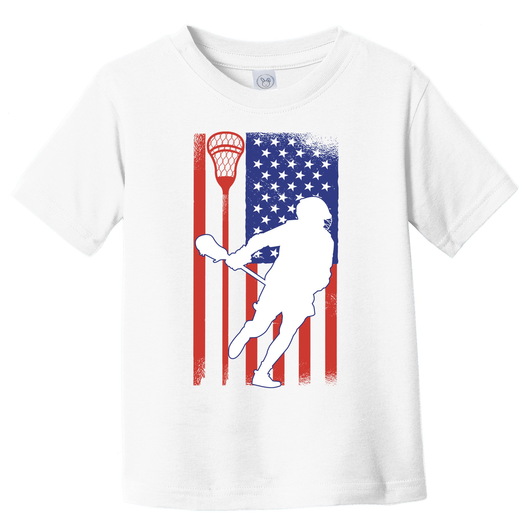 Lacrosse Usa Flag Toddler T-Shirt