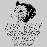 Live Ugly Fake Your Death Eat Trash Get Hit By A Car Opossum Tie-Dye T-Shirt