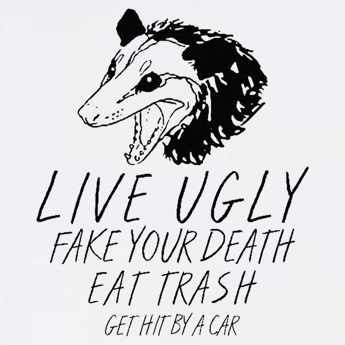 Live Ugly Fake Your Death Eat Trash Get Hit By A Car Opossum Cool Comfort Performance Bucket Hat