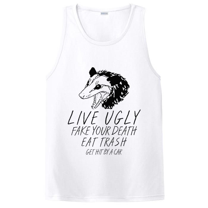 Live Ugly Fake Your Death Eat Trash Get Hit By A Car Opossum PosiCharge Competitor Tank