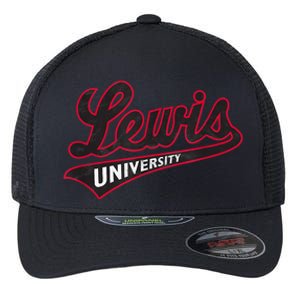 Lewis University Flyers Distressed Primary Flexfit Unipanel Trucker Cap