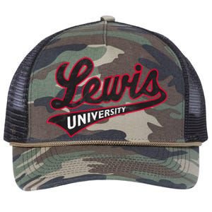 Lewis University Flyers Distressed Primary Retro Rope Trucker Hat Cap