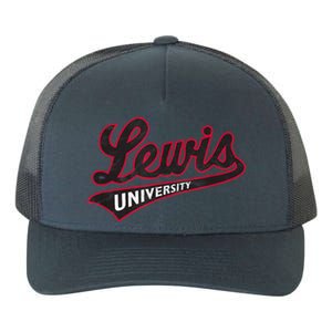 Lewis University Flyers Distressed Primary Yupoong Adult 5-Panel Trucker Hat