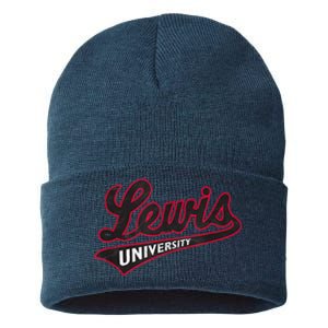 Lewis University Flyers Distressed Primary Sustainable Knit Beanie