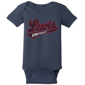 Lewis University Flyers Distressed Primary Baby Bodysuit