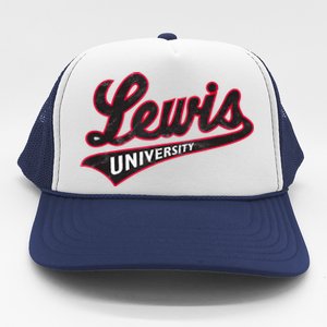 Lewis University Flyers Distressed Primary Trucker Hat