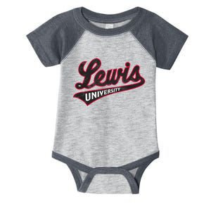 Lewis University Flyers Distressed Primary Infant Baby Jersey Bodysuit