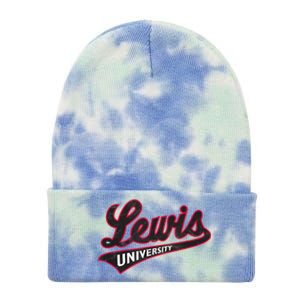 Lewis University Flyers Distressed Primary Tie Dye 12in Knit Beanie