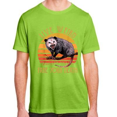 Live Ugly Fake Your Death Fynny Retro Vintage Opossum Adult ChromaSoft Performance T-Shirt