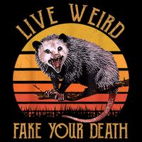 Live Ugly Fake Your Death Fynny Retro Vintage Opossum Polo