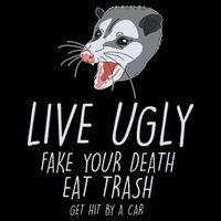 Live Ugly Fake Your Death Eat Trash Opossum Bucket Hat