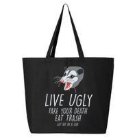 Live Ugly Fake Your Death Eat Trash Opossum 25L Jumbo Tote