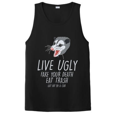 Live Ugly Fake Your Death Eat Trash Opossum PosiCharge Competitor Tank