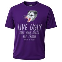 Live Ugly Fake Your Death Eat Trash Opossum Cooling Performance Crew T-Shirt