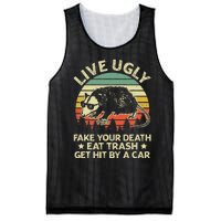 Live Ugly Fake Your Death Eat Trash Get Hit By A Car Opossum Mesh Reversible Basketball Jersey Tank