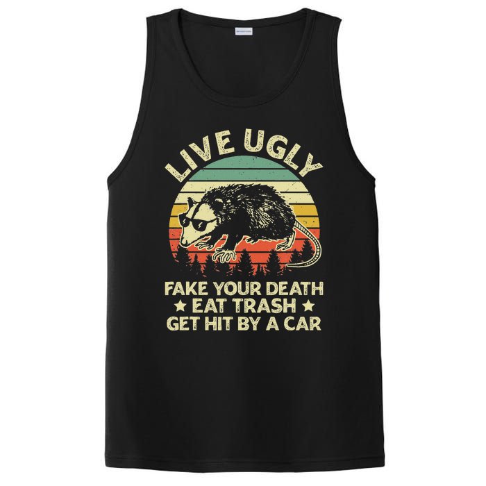 Live Ugly Fake Your Death Eat Trash Get Hit By A Car Opossum PosiCharge Competitor Tank