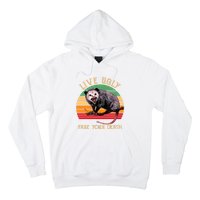 Live Ugly Fake Your Death Vintage Ugly Possum Hoodie