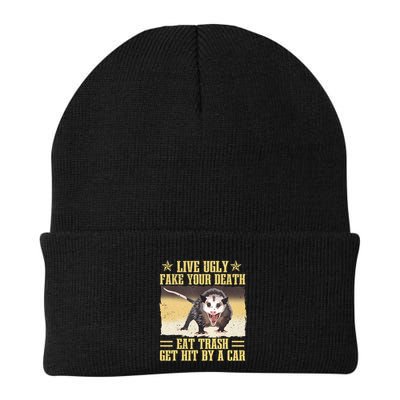 Live Ugly Fake Your Death Eat Trash Get Hit By A Car Opossum Beanie