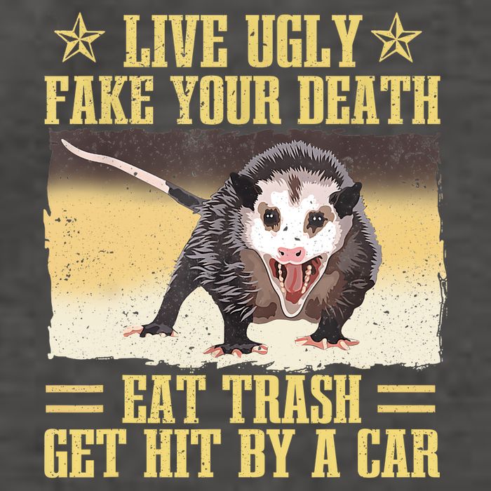 Live Ugly Fake Your Death Eat Trash Get Hit By A Car Opossum Vector Backpack