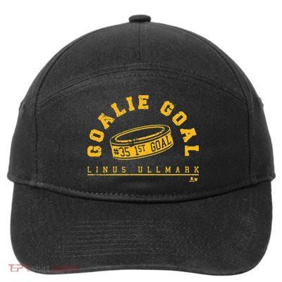 Linus Ullmark Goalie Goal Boston Hockey 7-Panel Snapback Hat