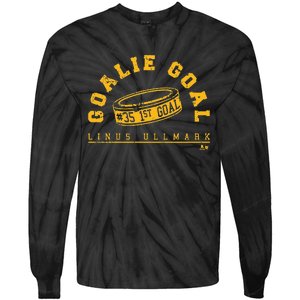 Linus Ullmark Goalie Goal Boston Hockey Tie-Dye Long Sleeve Shirt