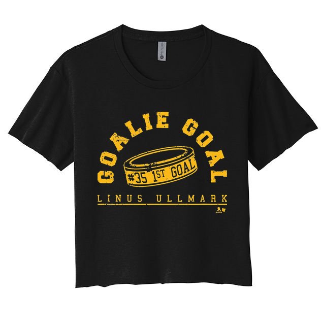Linus Ullmark Goalie Goal Boston Hockey Crop Top