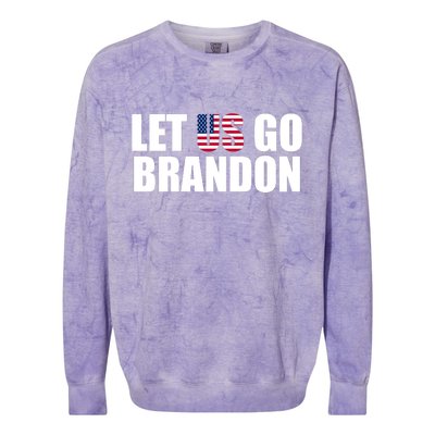 Let Us Go Brandon, Funny Anti Biden Chant Let's Go Brandon Colorblast Crewneck Sweatshirt