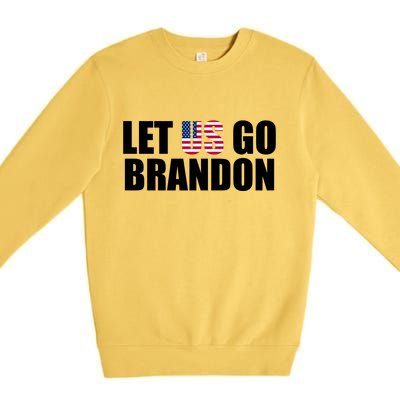 Let Us Go Brandon, Funny Anti Biden Chant Let's Go Brandon Premium Crewneck Sweatshirt