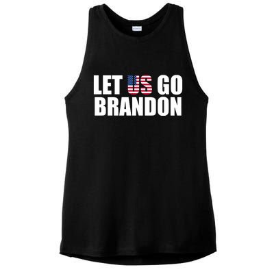 Let Us Go Brandon, Funny Anti Biden Chant Let's Go Brandon Ladies PosiCharge Tri-Blend Wicking Tank