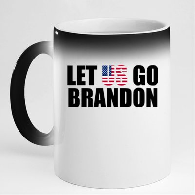 Let Us Go Brandon, Funny Anti Biden Chant Let's Go Brandon 11oz Black Color Changing Mug